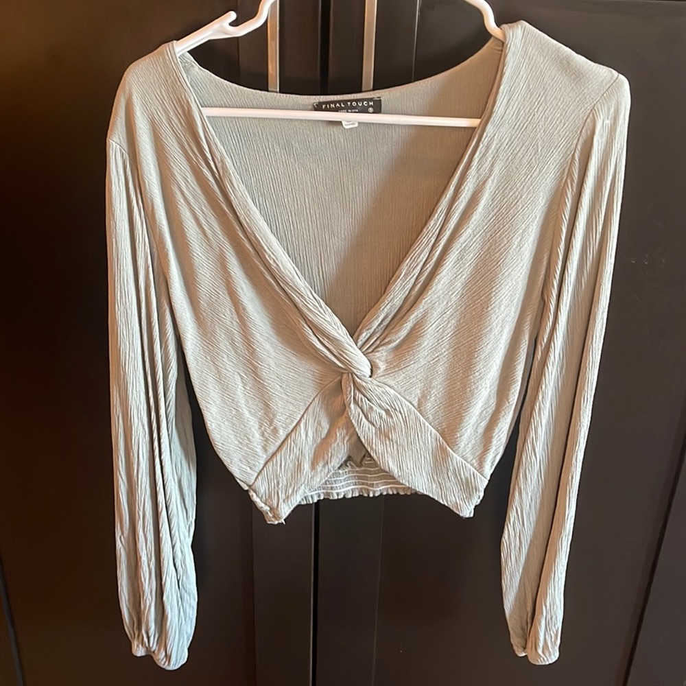 Green long sleeve top
